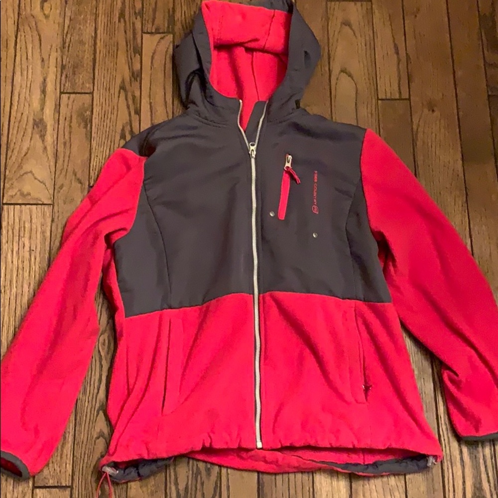 Pink fleece coat